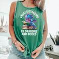 Easily Distracted By Dragons And Books Comfort Colors Tank Top Violet Easily Distracted By Dragons And Books Comfort Colors Tank Top Violet
