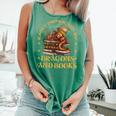 Easily Distracted By Dragons And Books Fantasy Book Lover Comfort Colors Tank Top Violet Easily Distracted By Dragons And Books Fantasy Book Lover Comfort Colors Tank Top Violet