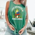 Easily Distracted By Frogs And Books Comfort Colors Tank Top Violet Easily Distracted By Frogs And Books Comfort Colors Tank Top Violet