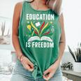 Education Is Freedom Books History Teacher Kids Comfort Colors Tank Top Violet