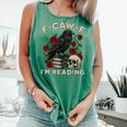 F-CAW-F I'm Reading Crow Book Lover Introvert Meme Comfort Colors Tank Top Violet