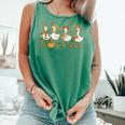Fall Goose Reading Book Teacher Autumn Pumpkin Cozy Season Comfort Colors Tank Top Violet