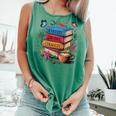 Fantasy Drama Tragedy Books Subtle Reader Librarian Flower Comfort Colors Tank Top Violet