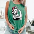 Female Librarian Rosie Riveter Book Guardian Woman Comfort Colors Tank Top Violet Female Librarian Rosie Riveter Book Guardian Woman Comfort Colors Tank Top Violet