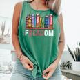 Freadom Anti Ban Books Freedom To Read Book Lover Reading Comfort Colors Tank Top Violet