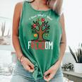 Freadom Tree Read Reading Librarian Book Across America Comfort Colors Tank Top Violet