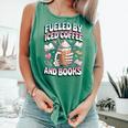Fueled By Iced Coffee And Books Book Lover Retro Comfort Colors Tank Top Violet