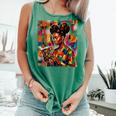 Geometric History Educated Women Reading Book Melanin Comfort Colors Tank Top Violet