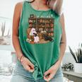 Ghost Reading Book Cat Lover Halloween Reading Enthusiast Comfort Colors Tank Top Violet