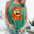 Ghost Reading Book Lovers Autumn Fall Halloween Comfort Colors Tank Top Violet