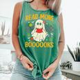 Ghost Reading Books Teacher Student Halloween Read More Book Comfort Colors Tank Top Violet