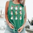 Ghosts Wearing Santa Hats Reading Books Christmas Book Lover Comfort Colors Tank Top Violet