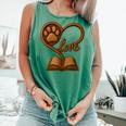 Girl Who Loves Dogs & Books Heart Dog Lover Reader Reeding Comfort Colors Tank Top Violet Girl Who Loves Dogs & Books Heart Dog Lover Reader Reeding Comfort Colors Tank Top Violet