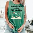 If You Give Me A Student I Will Love Them Book Magic Premium Tri-Blend Comfort Colors Tank Top Violet