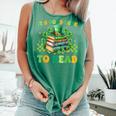 Goods Luck Read Librarian Book Patrick Days Shamrock Clover Comfort Colors Tank Top Violet