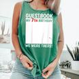 Guestbook 7th Birthday 7 Year Old Born 2018 Bday Comfort Colors Tank Top Violet