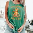 Halloween Fully Booked This Fall Book Ginger Cat Reading Comfort Colors Tank Top Violet Halloween Fully Booked This Fall Book Ginger Cat Reading Comfort Colors Tank Top Violet
