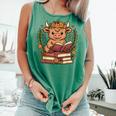 Highland Cow Reading Book Graphic Cow With Book Floral Comfort Colors Tank Top Violet Highland Cow Reading Book Graphic Cow With Book Floral Comfort Colors Tank Top Violet