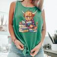 Highland Cow Reading Book Librarian Library Comfort Colors Tank Top Violet Highland Cow Reading Book Librarian Library Comfort Colors Tank Top Violet