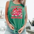 HUGvyn All Booked For Valentines Teacher Book Reading Heart Comfort Colors Tank Top Violet