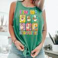 HUGvyn Happy 100 Days Of School Teacher Goose Preppy Books Comfort Colors Tank Top Violet HUGvyn Happy 100 Days Of School Teacher Goose Preppy Books Comfort Colors Tank Top Violet