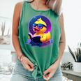 Humor Rubber Duck Reading Book Comfort Colors Tank Top Violet