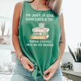 I'm Just a Girl Who Loves To Drink Coffee And Read Books Comfort Colors Tank Top Violet