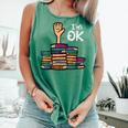 I'm Ok Read Book Reading Librarian Teacher Men Women Comfort Colors Tank Top Violet