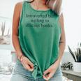 Introverted But Willing To Discuss Books Reading Introvert Comfort Colors Tank Top Violet