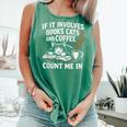 If It Involves Cats Books Coffee Introvert Pet Lover Comfort Colors Tank Top Violet