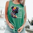 Just a Girl Who Loves Books Comfort Colors Tank Top Violet Just a Girl Who Loves Books Comfort Colors Tank Top Violet