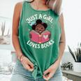 Just A Girl Who Loves Books Cute African American Afro Comfort Colors Tank Top Violet Just A Girl Who Loves Books Cute African American Afro Comfort Colors Tank Top Violet