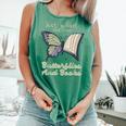 Just a Girl Who Loves Butterflies And Books Butterfly Comfort Colors Tank Top Violet