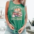 Just A Girl Who Loves Cats And Books Reading Librarian Comfort Colors Tank Top Violet