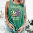 Just a Girl Who Loves Cute Dragons And Books Comfort Colors Tank Top Violet Just a Girl Who Loves Cute Dragons And Books Comfort Colors Tank Top Violet