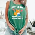 Just A Girl Who Loves Dogs And Books Reading Dog Puppy Lover Comfort Colors Tank Top Violet