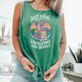 Just A Girl Who Loves Dragons And Books Fantasy Reader Comfort Colors Tank Top Violet