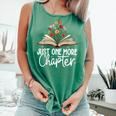 Just One More Chapter Floral Book Reading Girl Bookworm Comfort Colors Tank Top Violet