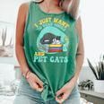 I Just Want To Read Books And Pet Cats Cat Book Lovers Comfort Colors Tank Top Violet I Just Want To Read Books And Pet Cats Cat Book Lovers Comfort Colors Tank Top Violet