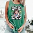 Kawaii Cat And Books Just A Girl Who Loves Both Comfort Colors Tank Top Violet Kawaii Cat And Books Just A Girl Who Loves Both Comfort Colors Tank Top Violet