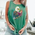 Kawaii Eagle Reads Book Reading Library Book Bookworm Comfort Colors Tank Top Violet