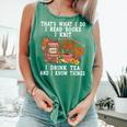 Knitting Reading Books Drinking Tea Knitter Knit Comfort Colors Tank Top Violet Knitting Reading Books Drinking Tea Knitter Knit Comfort Colors Tank Top Violet