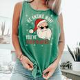 He Knows What You'Ve Been Reading Book Lover Women Santa Comfort Colors Tank Top Violet
