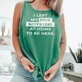 I Left My Book Boyfriend At Home To Be Here Comfort Colors Tank Top Violet