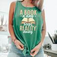Librarian A Book A Day For Book Lover Reading Library Comfort Colors Tank Top Violet