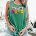 Librarian Let's All Go To The Library Cute Groovy Book Lover Comfort Colors Tank Top Violet
