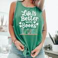 Librarian Library Books Reading Reader Comfort Colors Tank Top Violet