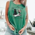 Life Better With 2 Cats Books Kitten Kitty Women Girls Kids Comfort Colors Tank Top Violet