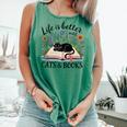 Life Is Better With Cats And Books Comfort Colors Tank Top Violet