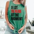 A Lot To Read At The Moment Reading Book Reader Nerd Comfort Colors Tank Top Violet